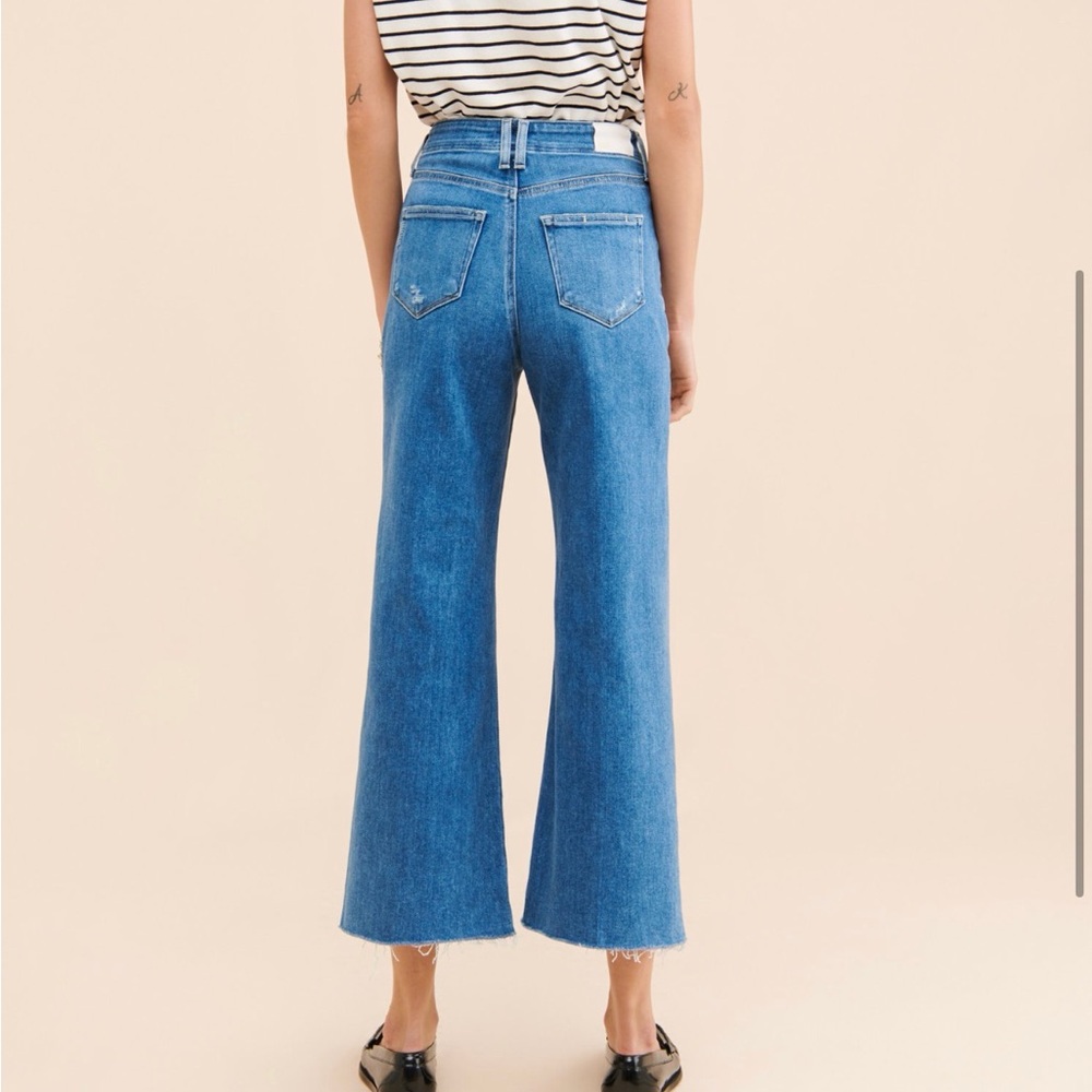 Paige Aneesa Cropped Wide Leg Jean - Picture 2 of 3